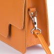 Dámska kožená kabelka, orange saffiano