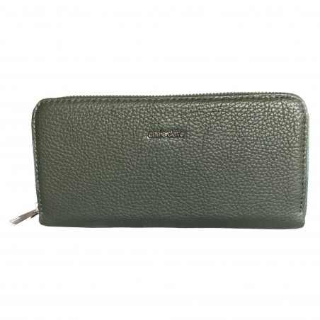 Kožená dámska peňaženka, zelená