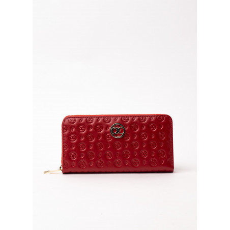 Kožená dámska peňaženka, červená